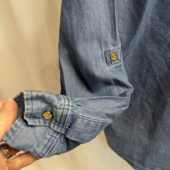 Michael Kors Size Small Denim Button Down - Picture 7 of 11